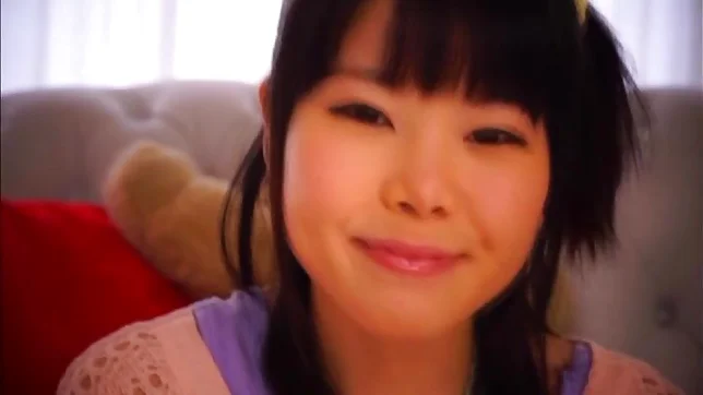 Charming teen Miyu Sakai sucks rod gives a footjob