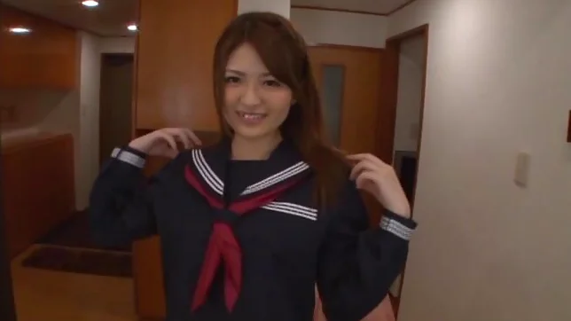 Naughty Japanese teen girl Azusa Akane engulfs and rides boner 3