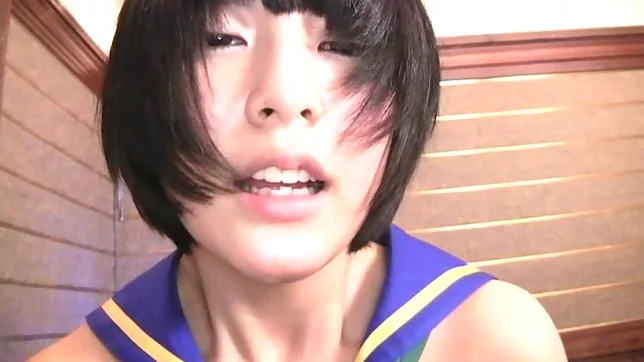 Abeno Miku is giving wild handjob and lusty fellatio 3