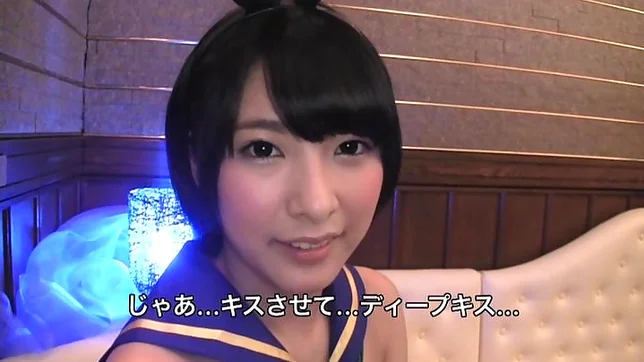 Abeno Miku is giving wild handjob and lusty fellatio 4