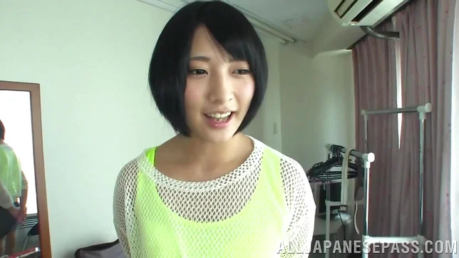 Sexy chick in a short skirt, Miku Abeno boasts of her cock sucking s 5