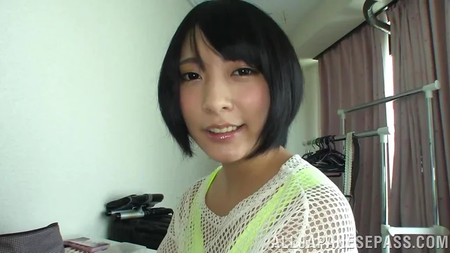 Sexy chick in a short skirt, Miku Abeno boasts of her cock sucking s 5