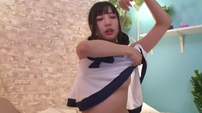 Japanese schoolgirl is getting banged 5