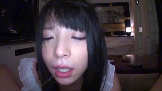 Kinky black-haired teen Ai Uehara does all sexual services for her stud 7