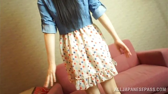 Busty amateur Marin Aono rubs and drills her pink pussy 4