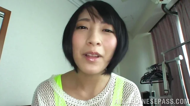 Sexy chick in a short skirt, Miku Abeno boasts of her cock sucking s 6