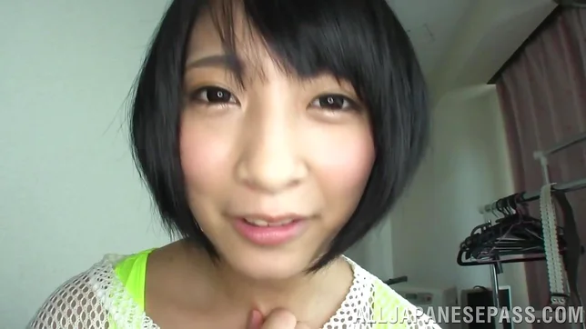 Sexy chick in a short skirt, Miku Abeno boasts of her cock sucking s 6