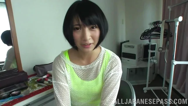 Sexy chick in a short skirt, Miku Abeno boasts of her cock sucking s 6