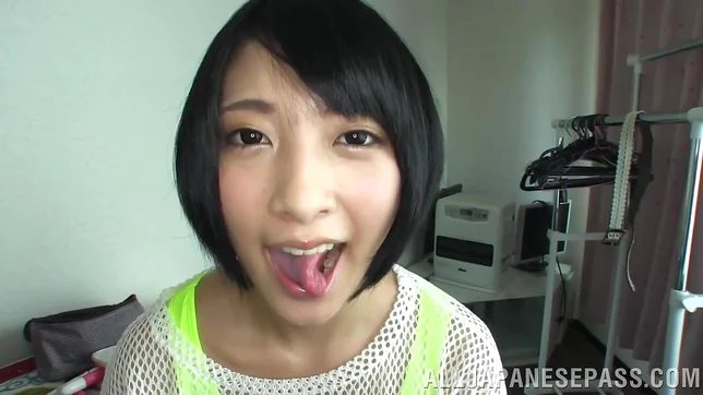 Sexy chick in a short skirt, Miku Abeno boasts of her cock sucking s 6