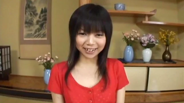 Minami Asaka Lovely Asian chick plays with her smooth pussy 4