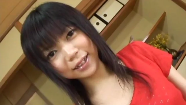 Minami Asaka Lovely Asian chick plays with her smooth pussy 4