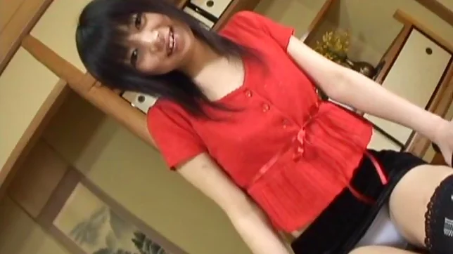 Minami Asaka Lovely Asian chick plays with her smooth pussy 4