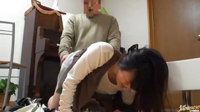 Piano teacher rear fucks his pupil across the piano keys