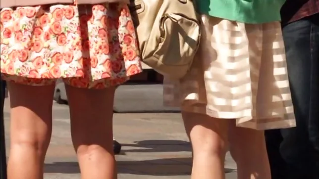 Two delicious Asian babes have threesome sex in a car 3