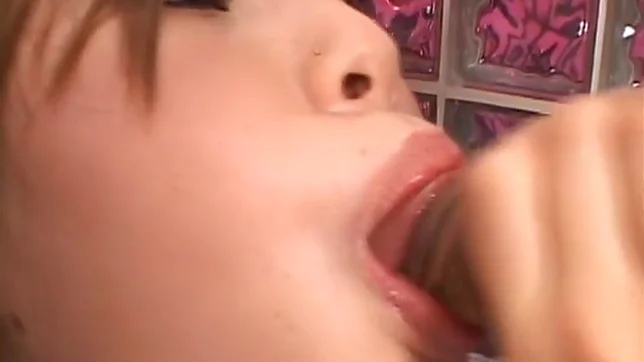 Yuu Kawano Asian doll gives a hot blowjob to her horny friends 2