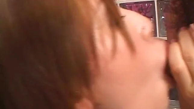 Yuu Kawano Asian doll gives a hot blowjob to her horny friends 2