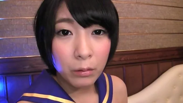 Abeno Miku is giving wild handjob and lusty fellatio 7