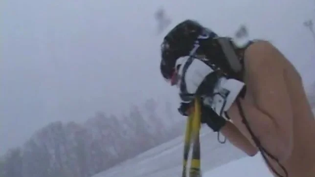 Rin Kawamoto Asian doll is skiing nude