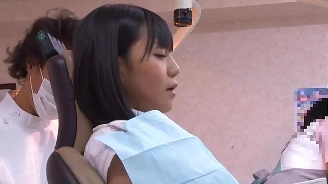 Juicy Japanese AV model is screwed by a horny dentist