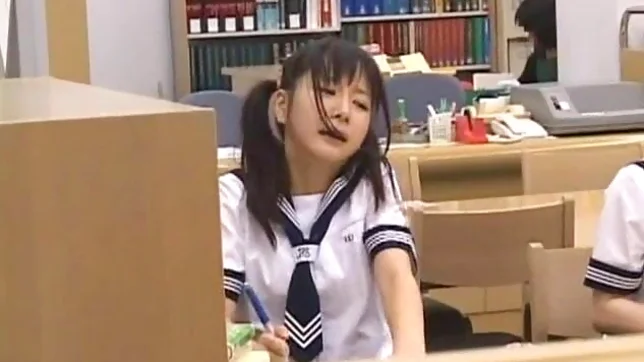 Naughty Schoolgirl Gets Fingered To An Orgasm In A Library 2