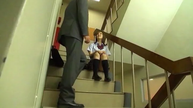 Sexy Japanese AV Model teen in uniform hot blowjob and hardcore sex 2