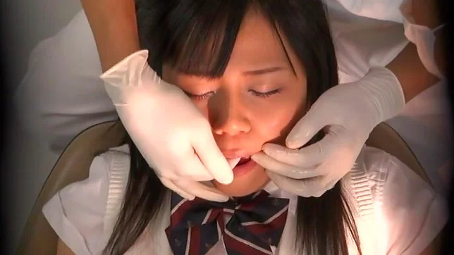 Juicy Japanese AV model is screwed by a horny dentist 2
