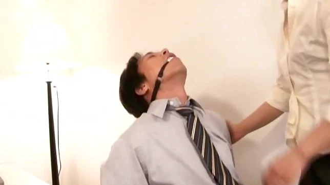 Stunning Asian AV model in sexy lingerie dominates a guy 4