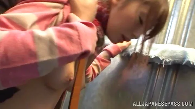 Busty Asian teen enjoys hard action in the outdoors 4