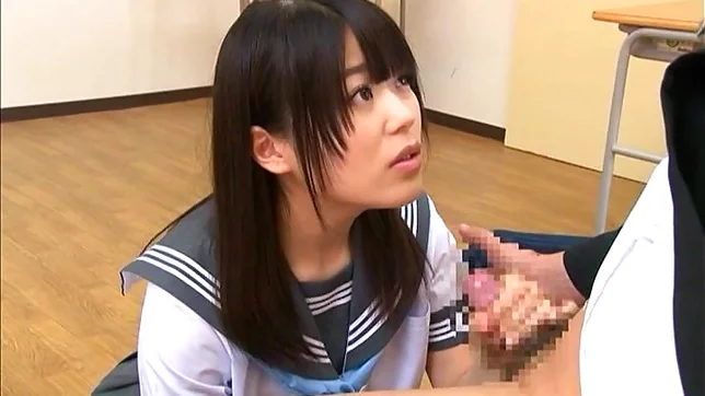 Tsugumi Mutou gives blowjob for better grades