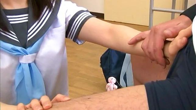 Tsugumi Mutou gives blowjob for better grades