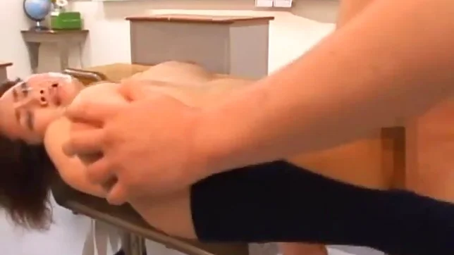 Japanese schoolgirl banged by group of lads in the classroom