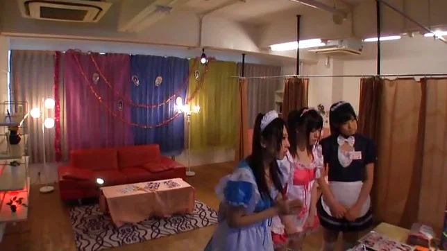 Glorious Japanese AV model is a maid in pink costume gets drilled 2