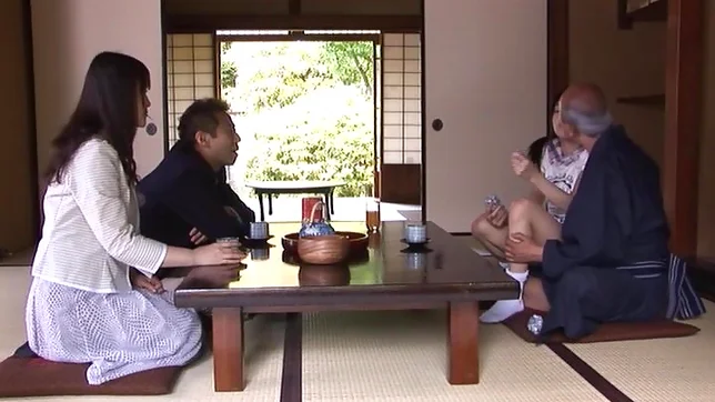 Petite Japanese teen Marin Aono depthroats old guy