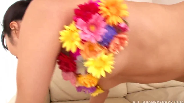 Charming brunette amateur enjoys toy insertion and gives head 5