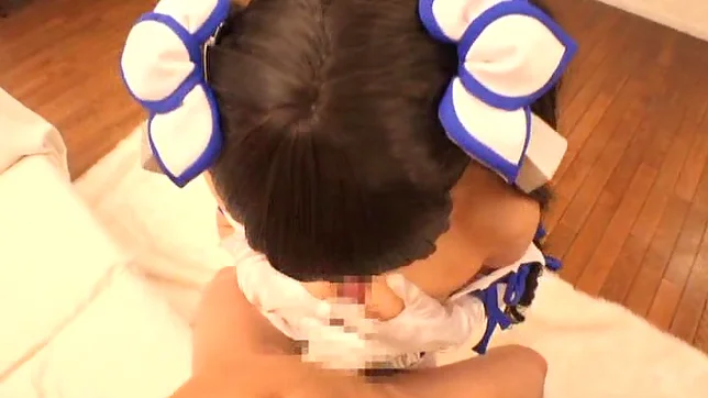 Beautiful babe loves the feeling of a pole between her tits