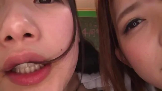 Japanese schoolgirls are being naughty