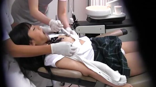 Juicy Japanese AV model is screwed by a horny dentist 4