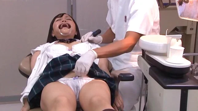 Juicy Japanese AV model is screwed by a horny dentist 4