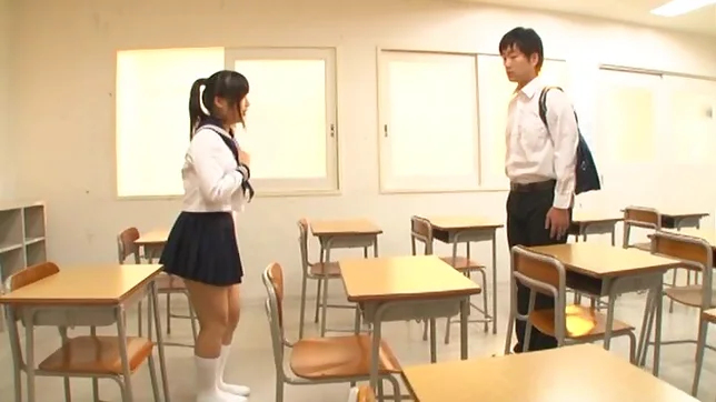 Japanese schoolgirl, Aimi Usui, receives a harsh fuck 6