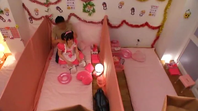 Glorious Japanese AV model is a maid in pink costume gets drilled 3