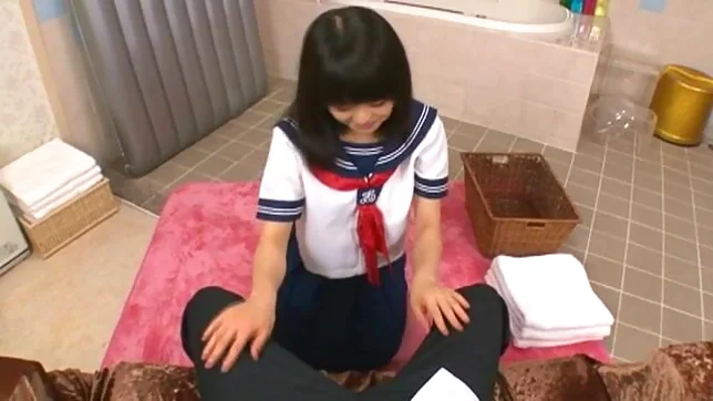 Japanese AV Model in school in uniform gets cum in her mouth 2