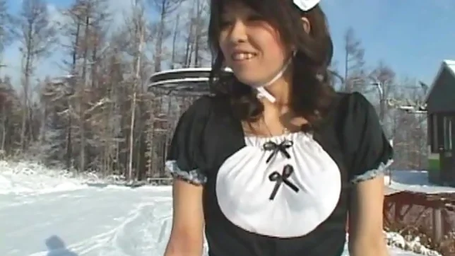 Rin Kawamoto Asian doll is skiing nude 2