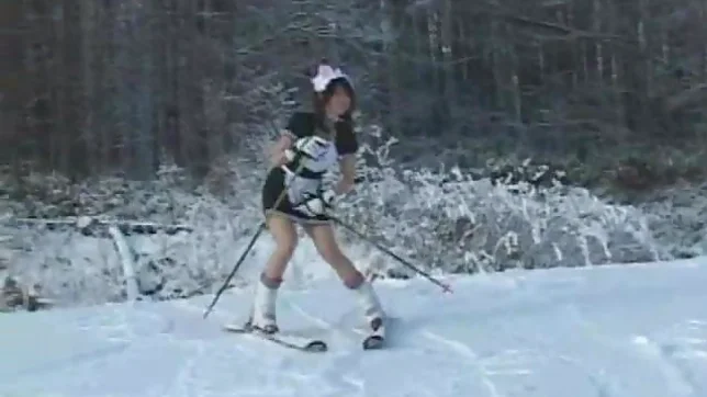 Rin Kawamoto Asian doll is skiing nude 2