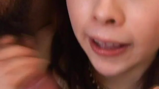 Ran Monbu Japanese model gives sensual blow job in a threesome 2