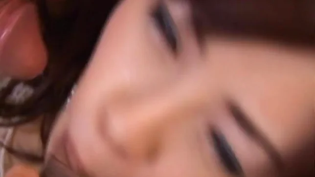 Ran Monbu Japanese model gives sensual blow job in a threesome 2