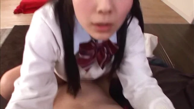 Sugary teen schoolgirl Ruka Kanae rides cock in all positions on pov 4