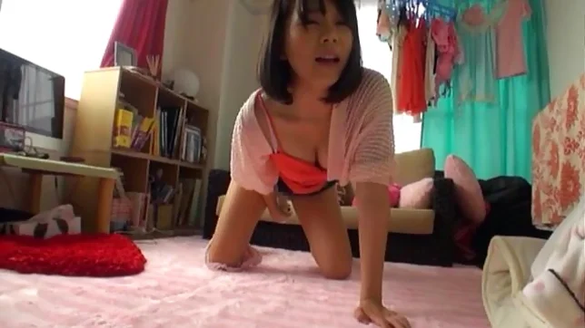 Amazing sweet Japanese girl wildest masturbation action 4