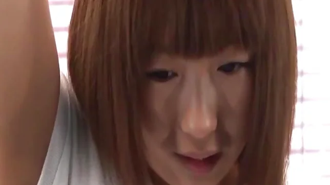 Japanese AV model in school uniform rides stiff cock 5