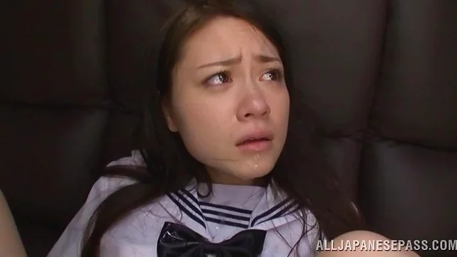 Innocent Asian teen Yuri Hasegawa enjoys hot sex in a threesome 6