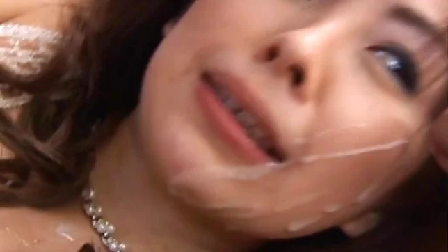 Ran Monbu Japanese model gives sensual blow job in a threesome 3